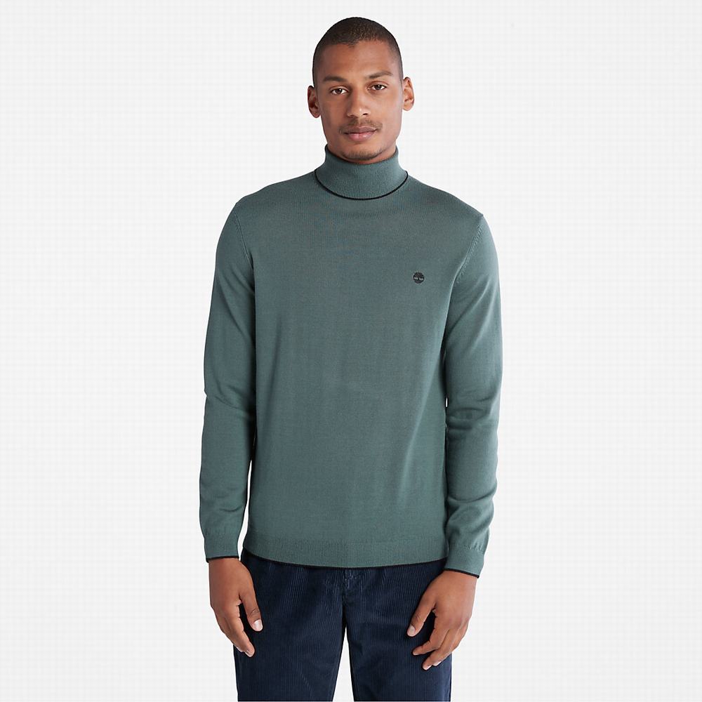 Pánské Jumpers Timberland Nissitissit River Turtleneck Zelene | TI18057-193
