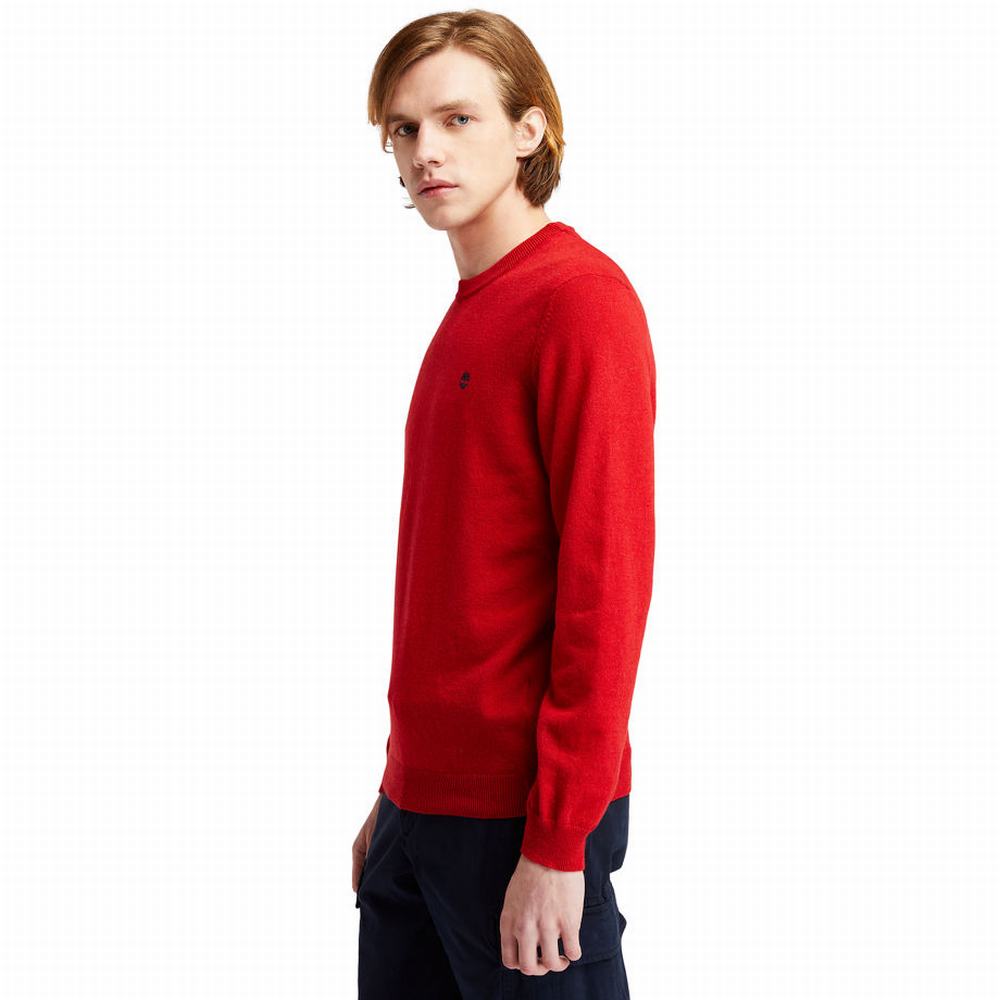 Pánské Jumpers Timberland Phillips Brook Crewneck Červené | TI28069-587