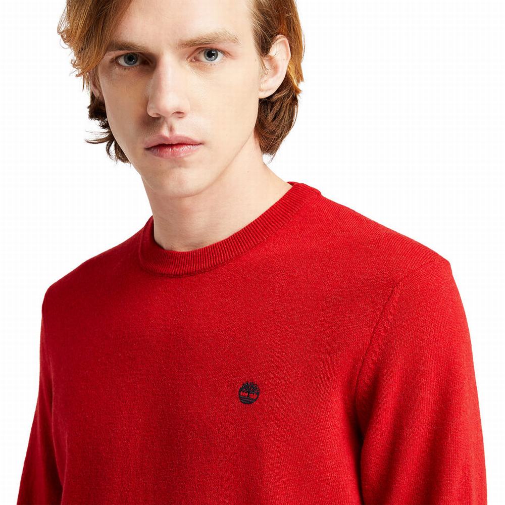 Pánské Jumpers Timberland Phillips Brook Crewneck Červené | TI28069-587