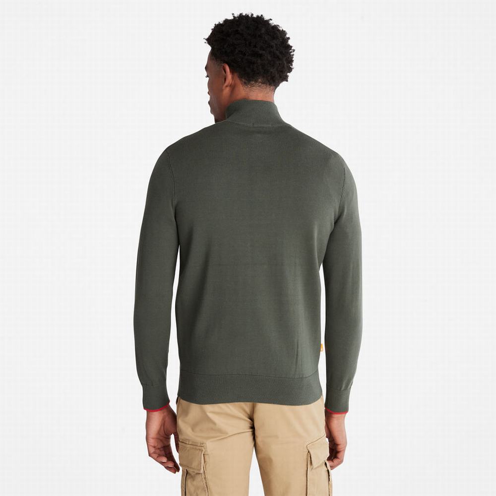 Pánské Jumpers Timberland Williams River Half-zip Tmavě Zelene | TI12573-792