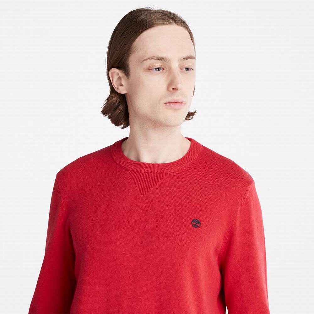 Pánské Jumpers Timberland Williams River Crewneck Červené | TI27381-318