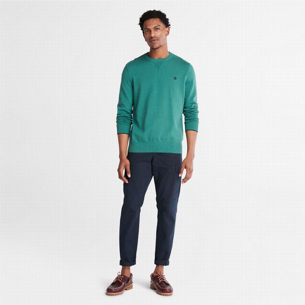 Pánské Jumpers Timberland Williams River Crewneck Zelene | TI50321-368