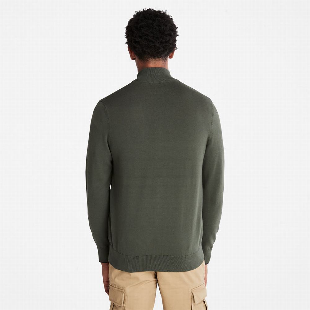 Pánské Jumpers Timberland Williams River Zip-front Tmavě Zelene | TI94026-516