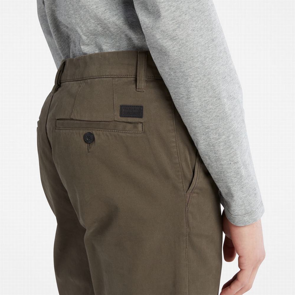 Pánské Kalhoty Timberland Anti-odour Ultra-stretch Chinos Zelene | TI94182-658