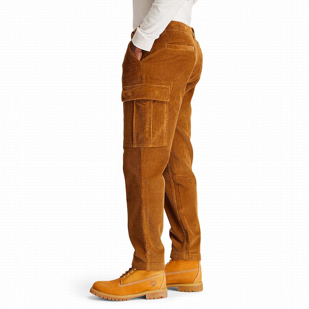 Pánské Kalhoty Timberland Corduroy Cargo Hnědé | TI69315-160