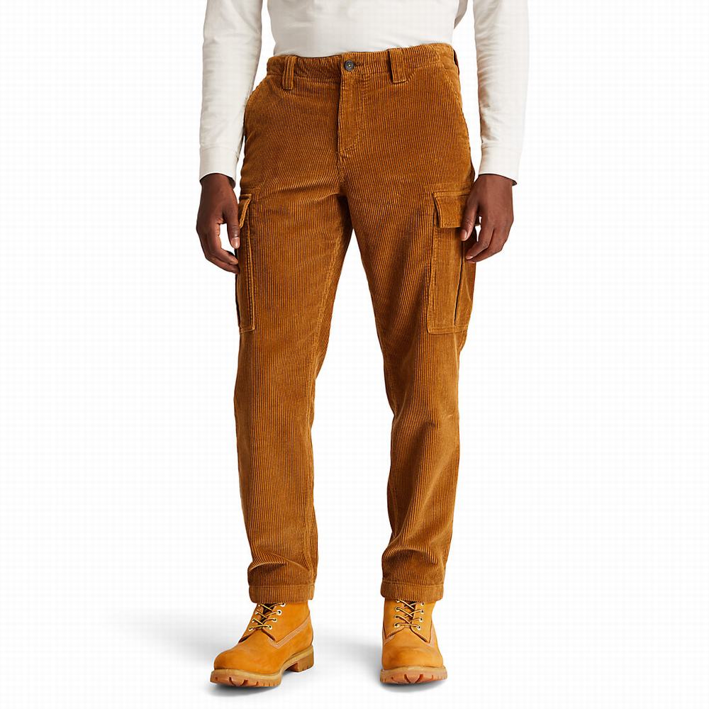 Pánské Kalhoty Timberland Corduroy Cargo Hnědé | TI69315-160