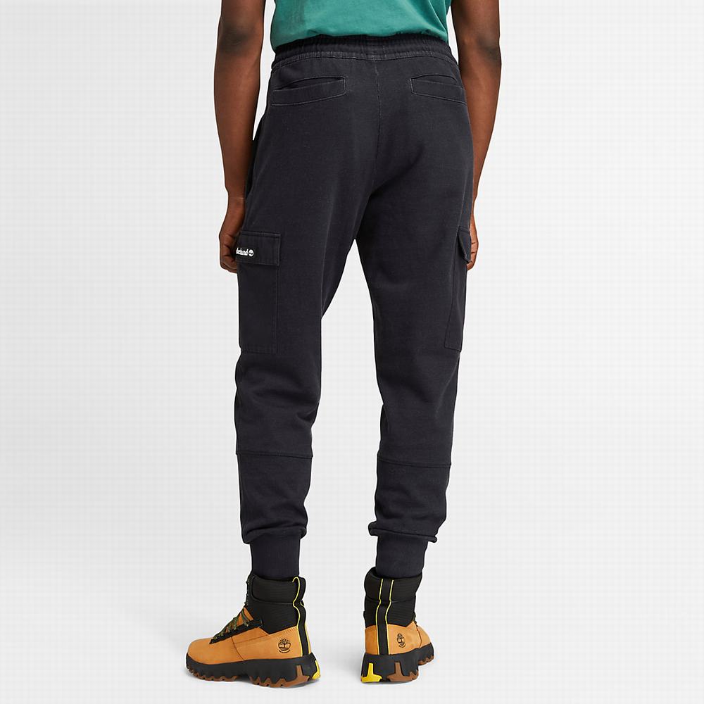 Pánské Kalhoty Timberland Garment-Dyed Cargo Sweatpants Černé | TI24630-584