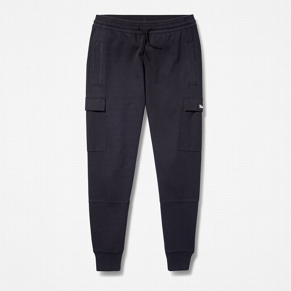 Pánské Kalhoty Timberland Garment-Dyed Cargo Sweatpants Černé | TI24630-584