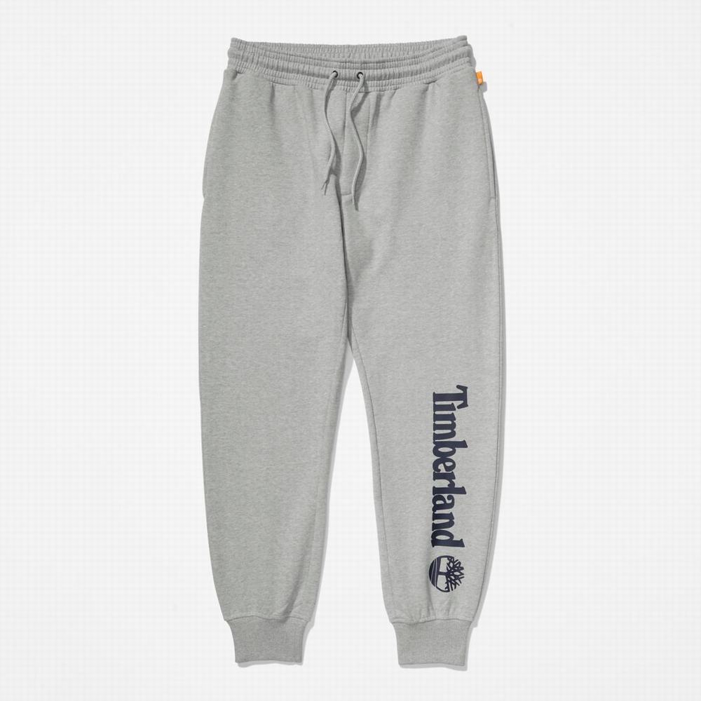 Pánské Kalhoty Timberland Logo Sweatpants Šedé Tmavě Blankyt | TI05746-092