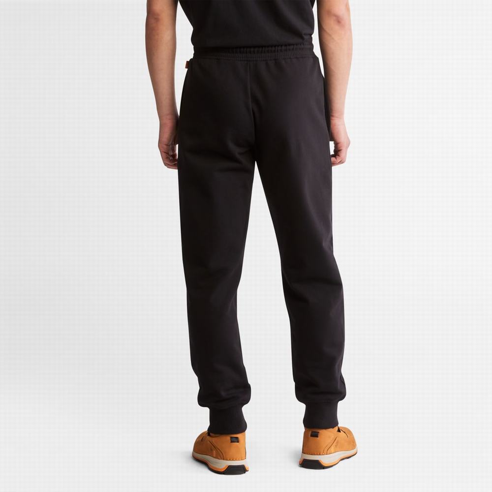 Pánské Kalhoty Timberland Logo Sweatpants Černé Hnědé | TI32704-087
