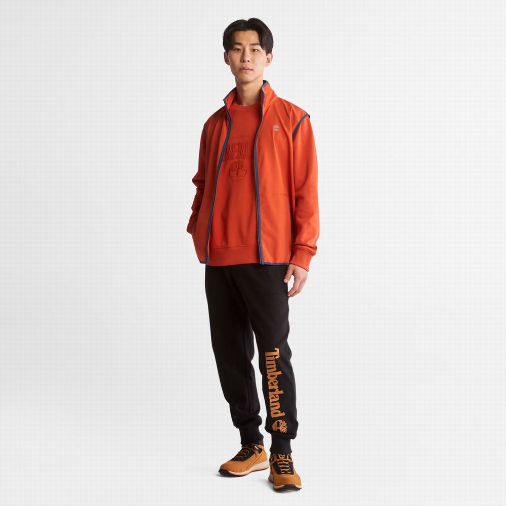 Pánské Kalhoty Timberland Logo Sweatpants Černé Hnědé | TI32704-087
