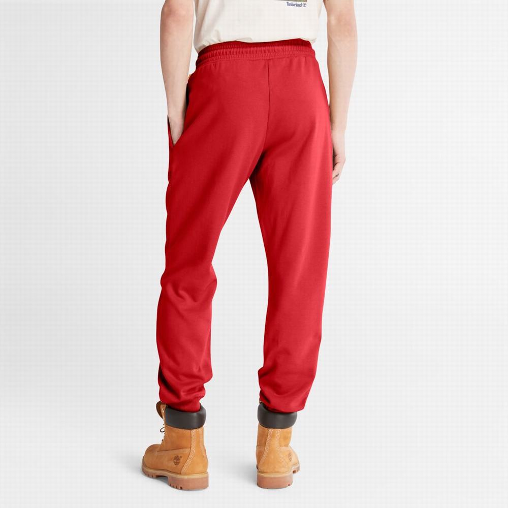 Pánské Kalhoty Timberland Logo Sweatpants Tmavě Červené Černé | TI42738-692