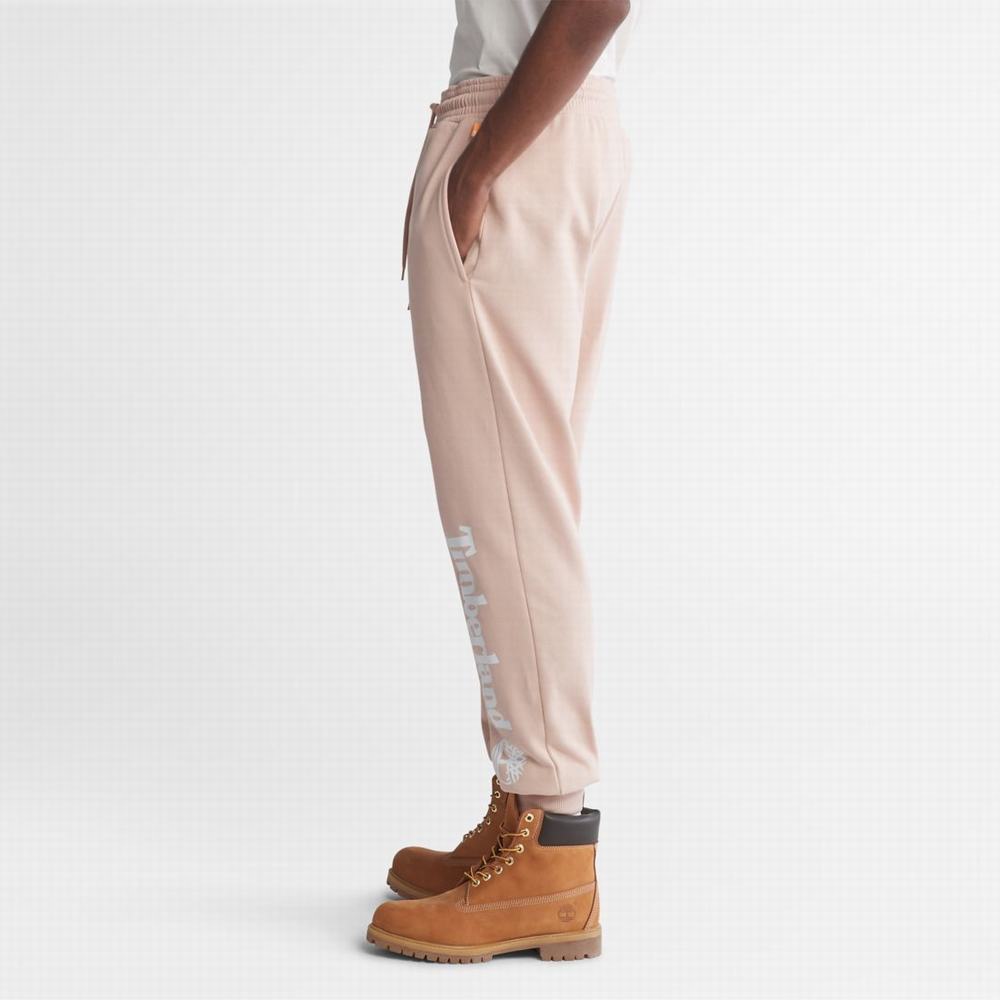 Pánské Kalhoty Timberland Logo Sweatpants Růžové | TI48193-097