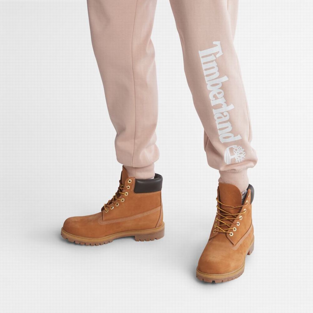 Pánské Kalhoty Timberland Logo Sweatpants Růžové | TI48193-097