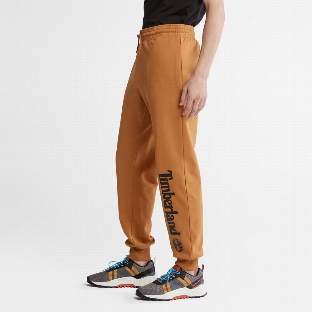 Pánské Kalhoty Timberland Logo Sweatpants Hnědé Černé | TI58267-047