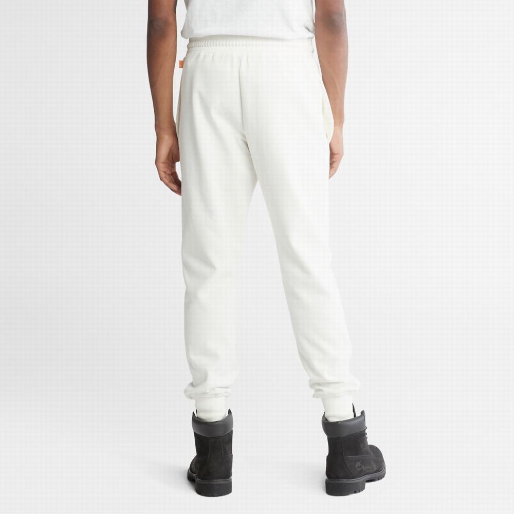 Pánské Kalhoty Timberland Logo Sweatpants Bílé | TI75903-670