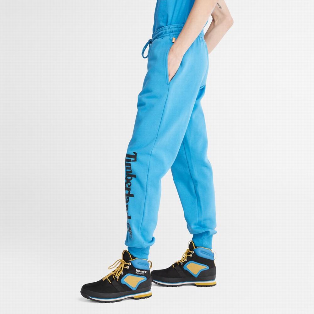Pánské Kalhoty Timberland Logo Sweatpants Světle Blankyt | TI76251-795