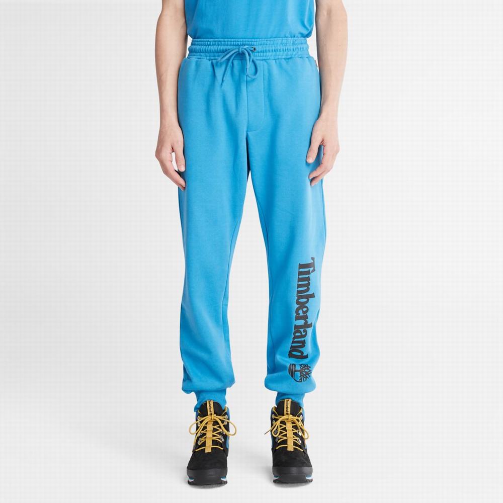 Pánské Kalhoty Timberland Logo Sweatpants Světle Blankyt | TI76251-795