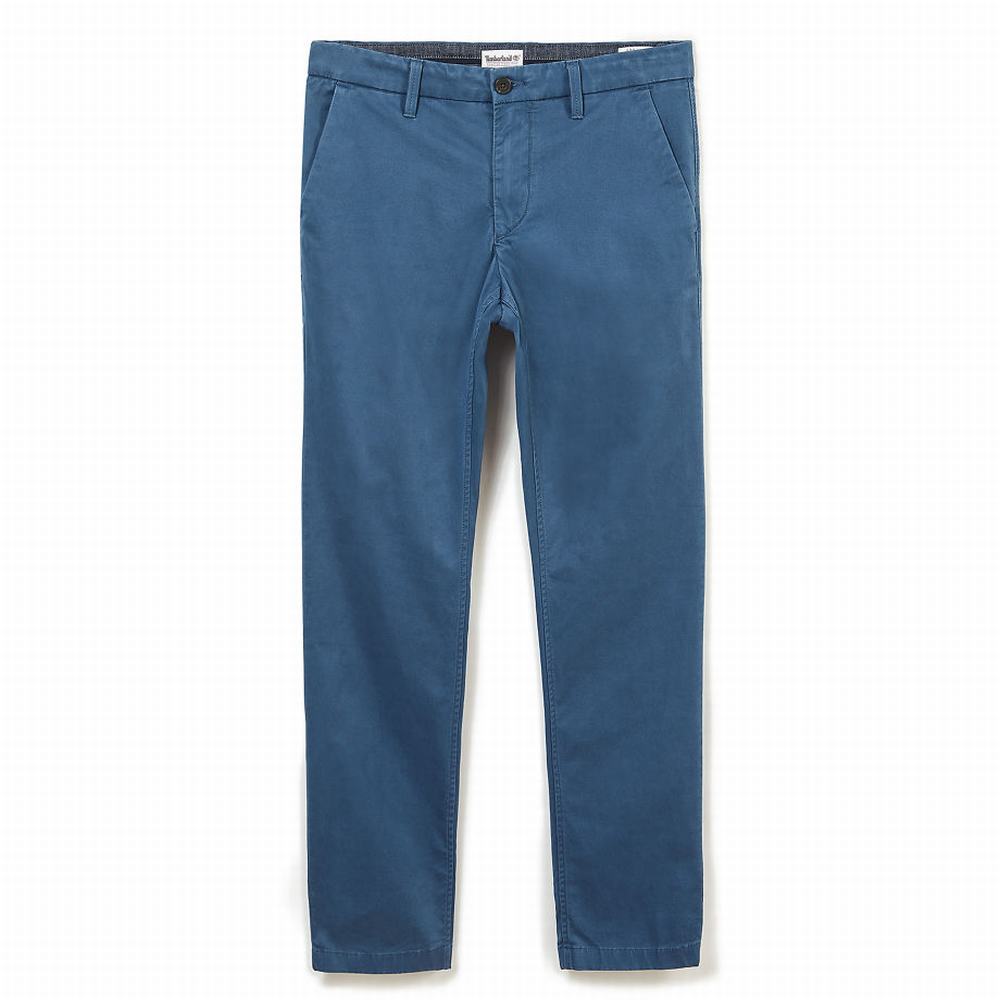 Pánské Kalhoty Timberland Squam Lake Twill Chinos Indigo | TI97485-684