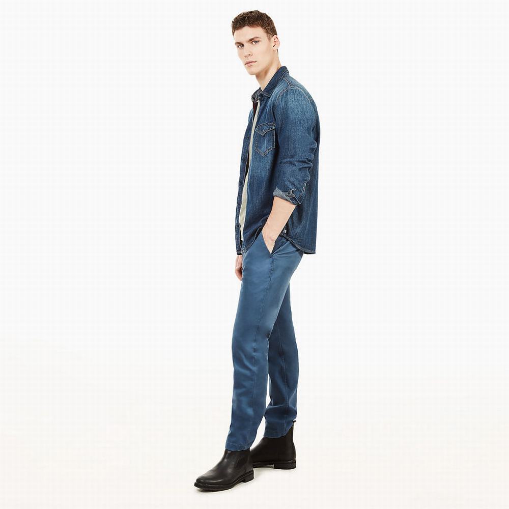Pánské Kalhoty Timberland Squam Lake Twill Chinos Indigo | TI97485-684