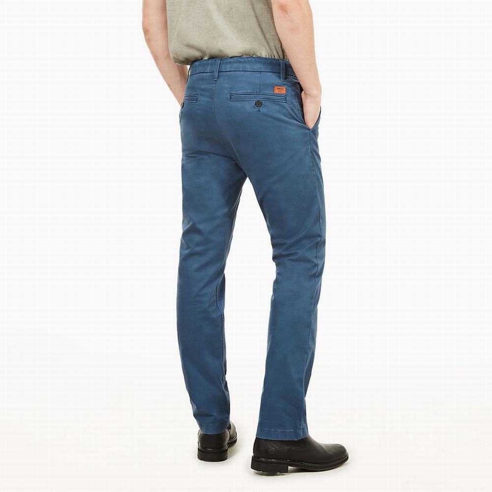 Pánské Kalhoty Timberland Squam Lake Twill Chinos Indigo | TI97485-684