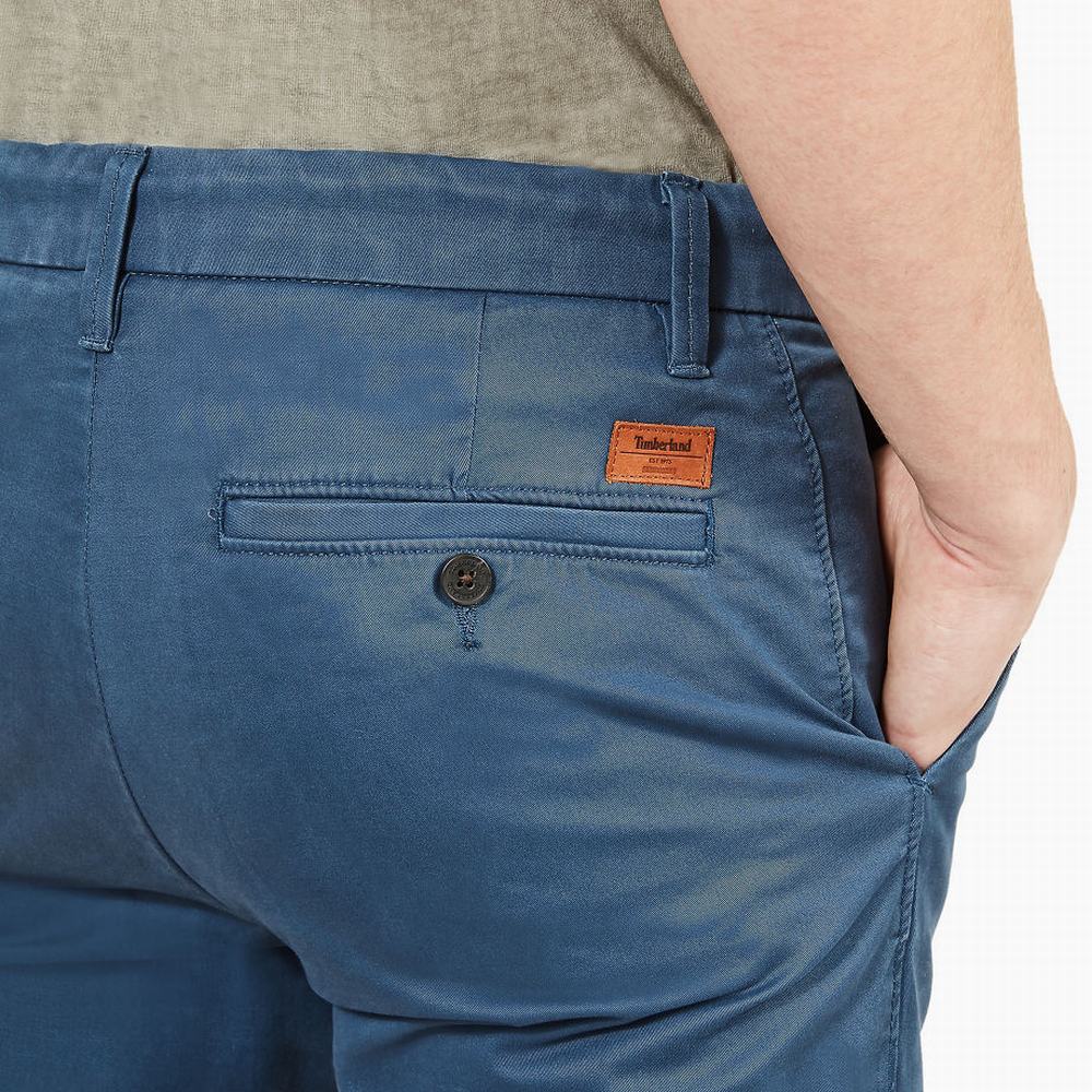 Pánské Kalhoty Timberland Squam Lake Twill Chinos Indigo | TI97485-684