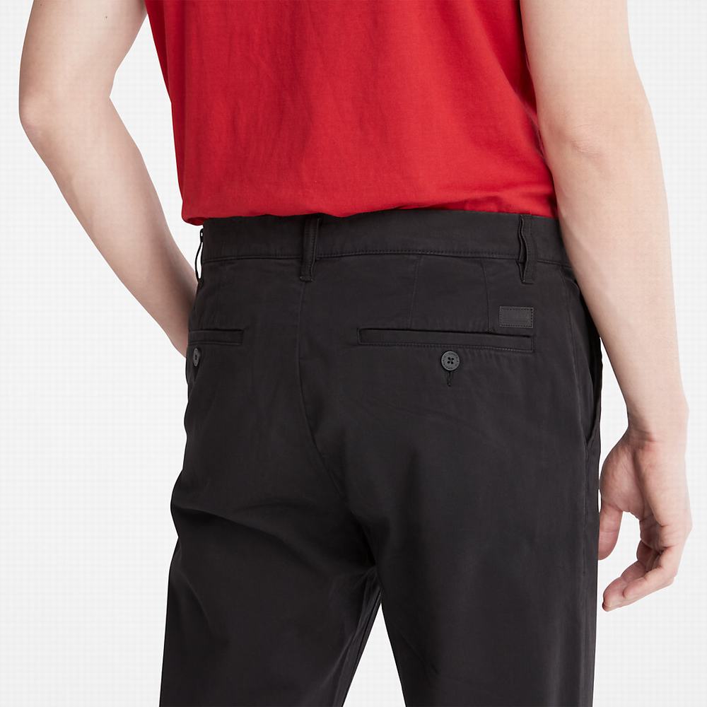Pánské Kalhoty Timberland Ultrastretch Chino Trousers with Anti-Odour Treatment Černé | TI34872-491