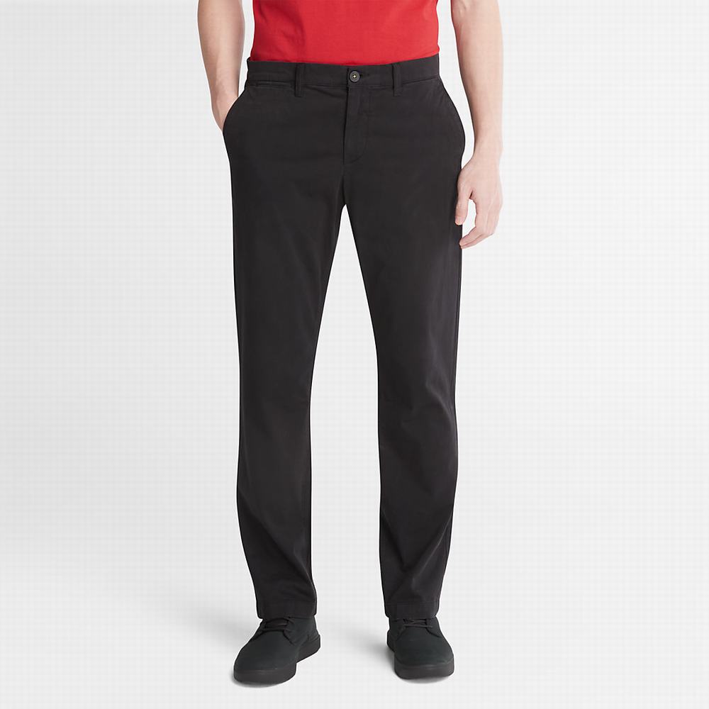 Pánské Kalhoty Timberland Ultrastretch Chino Trousers with Anti-Odour Treatment Černé | TI34872-491