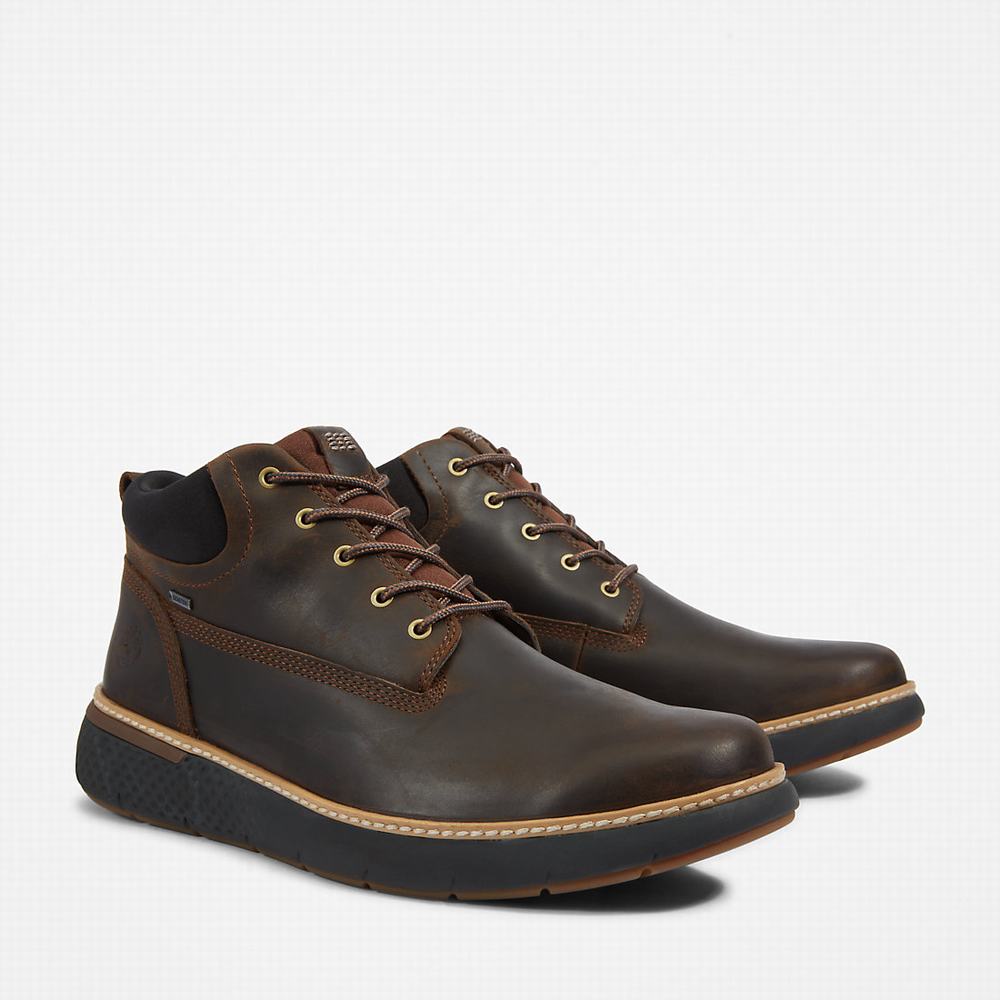 Pánské Kotníkové Boty Timberland Cross Mark Gore-Tex® Chukka Tmavě Hnědé | TI10276-370