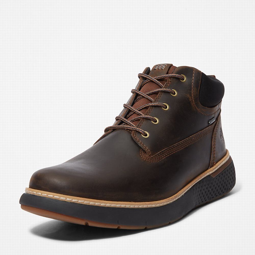 Pánské Kotníkové Boty Timberland Cross Mark Gore-Tex® Chukka Tmavě Hnědé | TI10276-370
