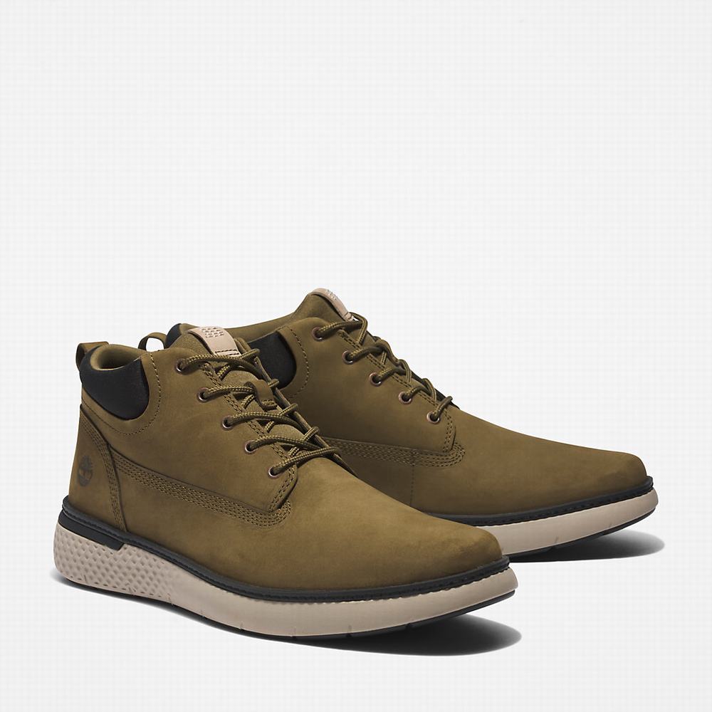 Pánské Kotníkové Boty Timberland Cross Mark Chukka Zelene | TI48513-163
