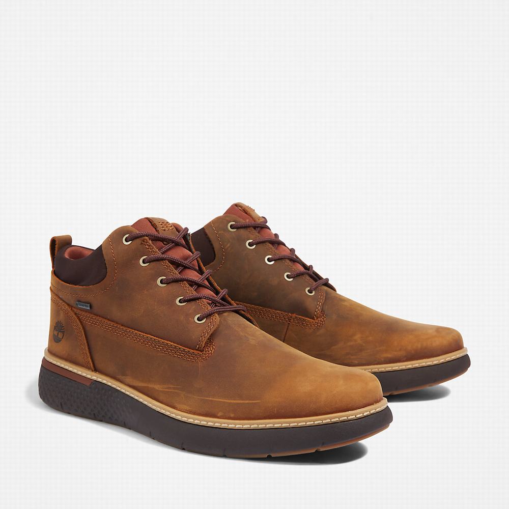 Pánské Kotníkové Boty Timberland Cross Mark Gore-Tex® Chukka Hnědé | TI85490-026