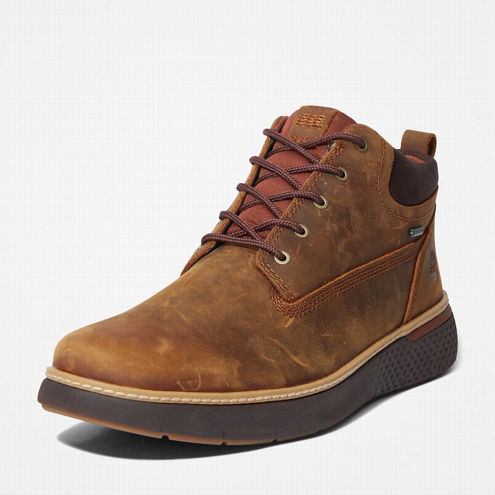 Pánské Kotníkové Boty Timberland Cross Mark Gore-Tex® Chukka Hnědé | TI85490-026