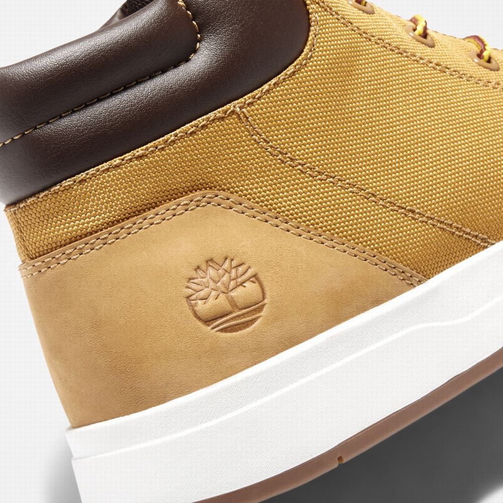 Pánské Kotníkové Boty Timberland Davis Square Leather/Fabric Chukka Hnědé | TI28605-537