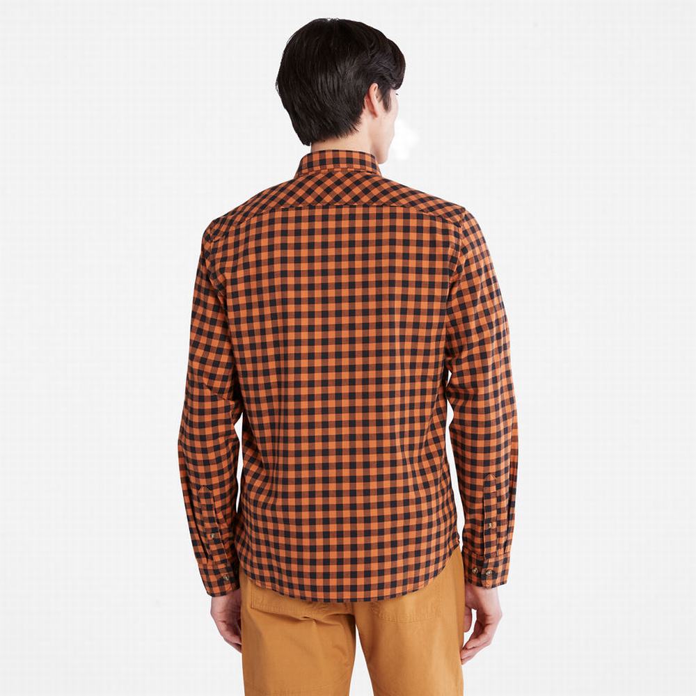 Pánské Košile Timberland Back River Check Oranžové | TI19732-348