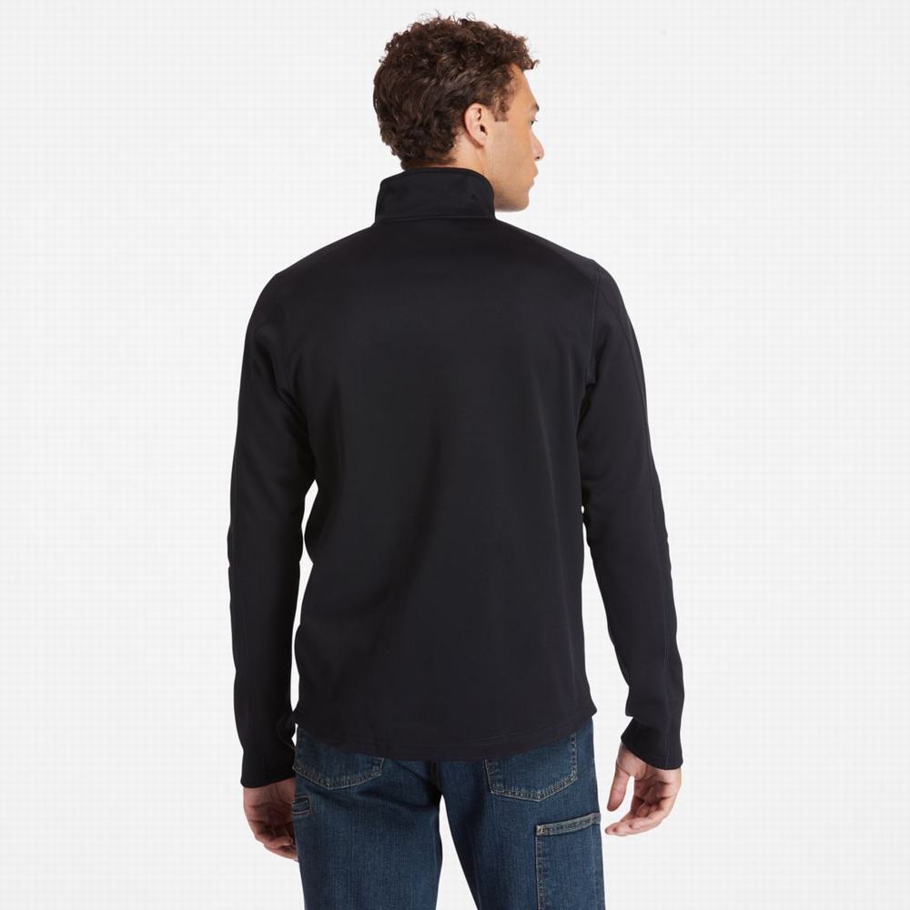 Pánské Košile Timberland Big & Vysoké Timberland PRO® Understory Quarter-Zip Fleece Černé | TI67402-316