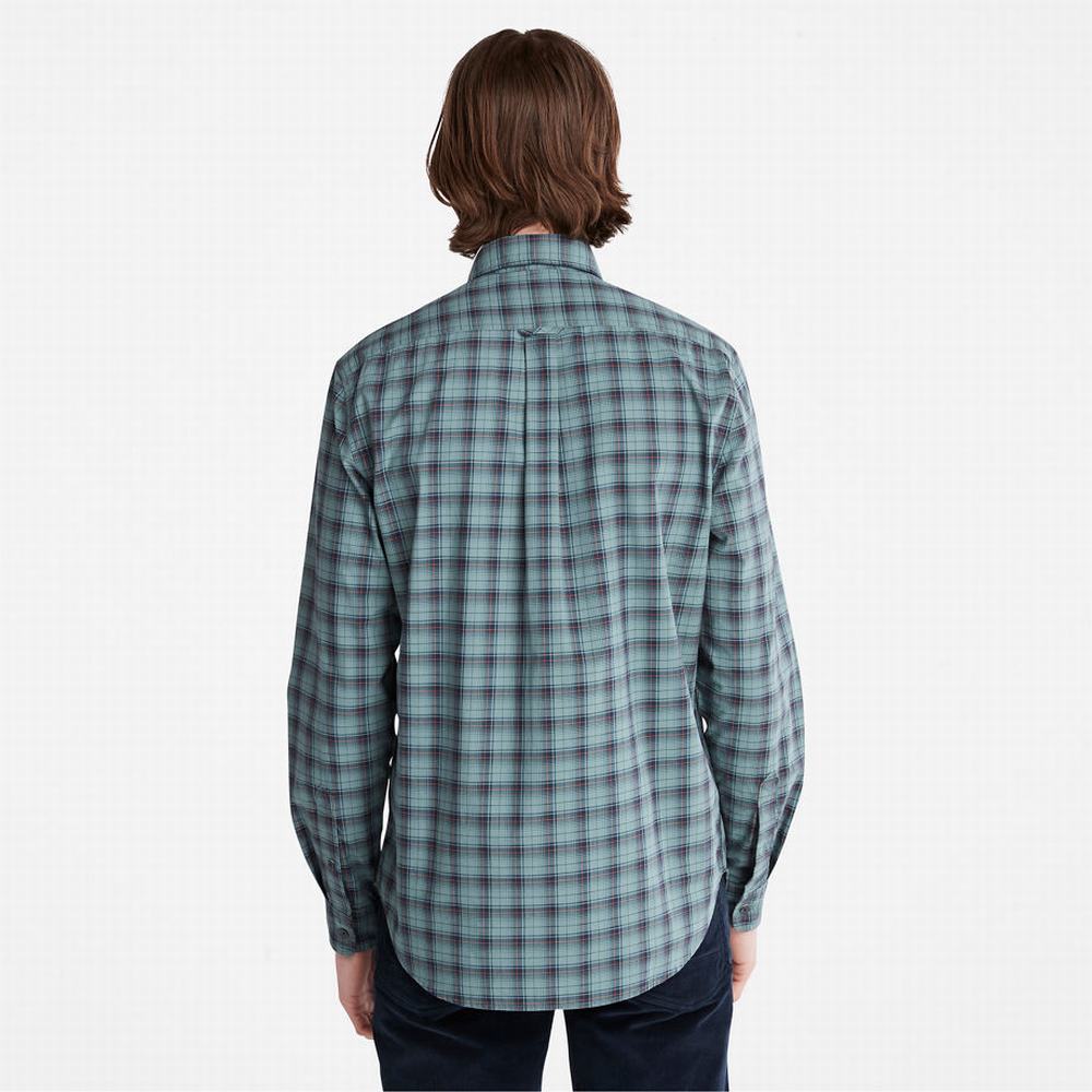 Pánské Košile Timberland Eastham River Stretch Check Zelene | TI51468-206