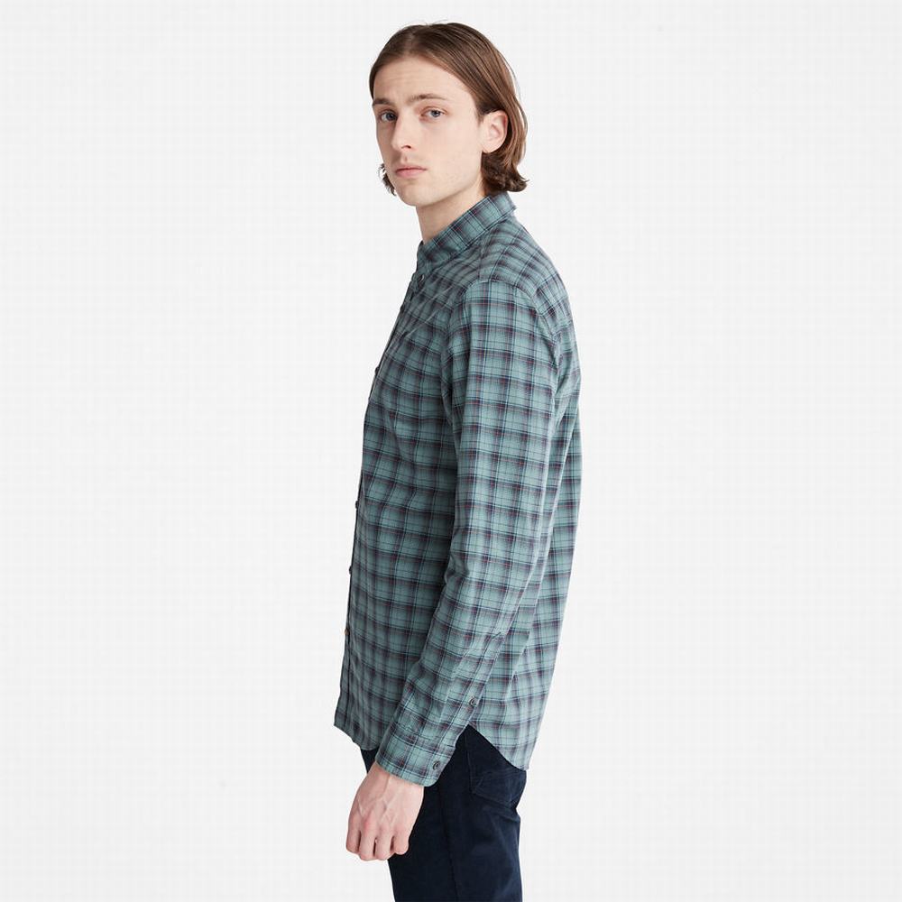 Pánské Košile Timberland Eastham River Stretch Check Zelene | TI51468-206
