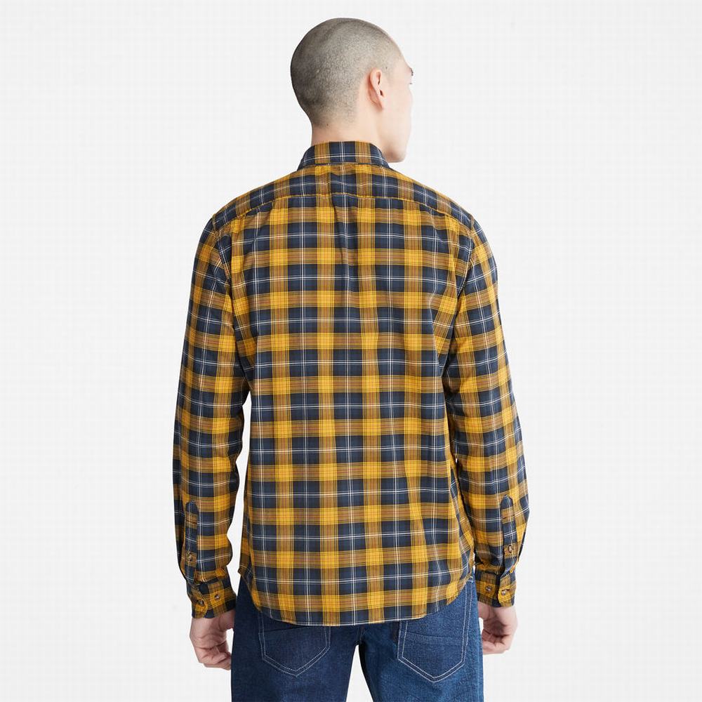 Pánské Košile Timberland Eastham River Stretch Checked Žluté | TI81536-348