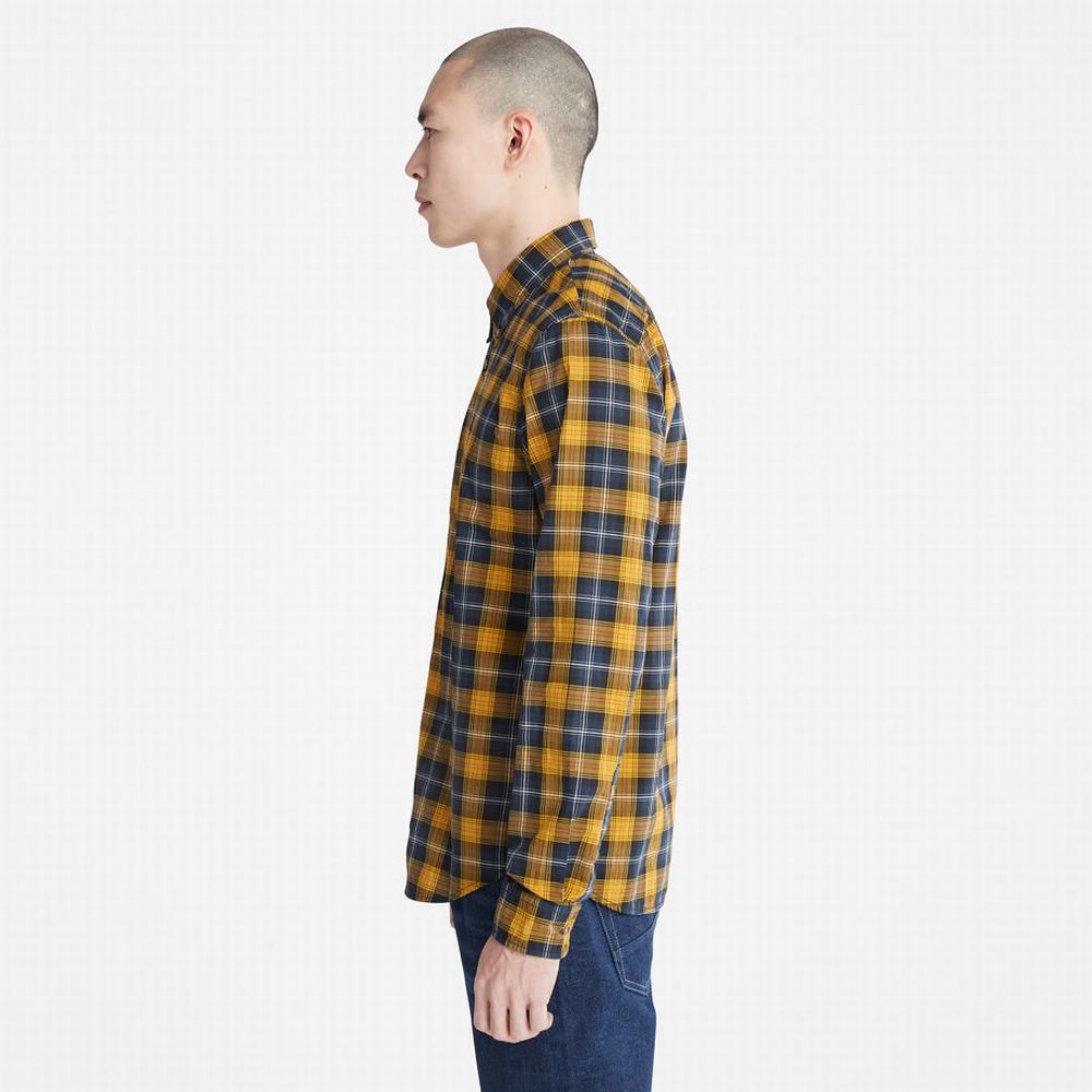 Pánské Košile Timberland Eastham River Stretch Checked Žluté | TI81536-348