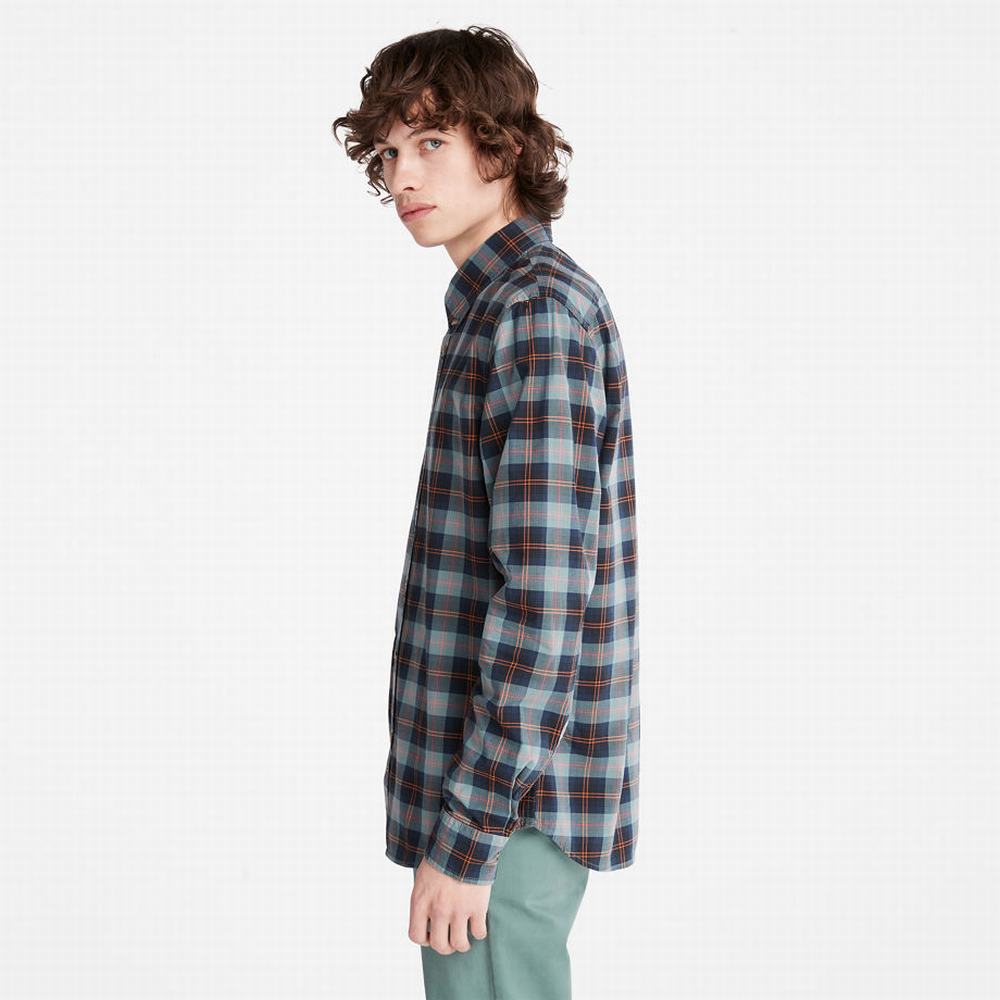 Pánské Košile Timberland Eastham River Stretch Checked Zelene | TI87206-249