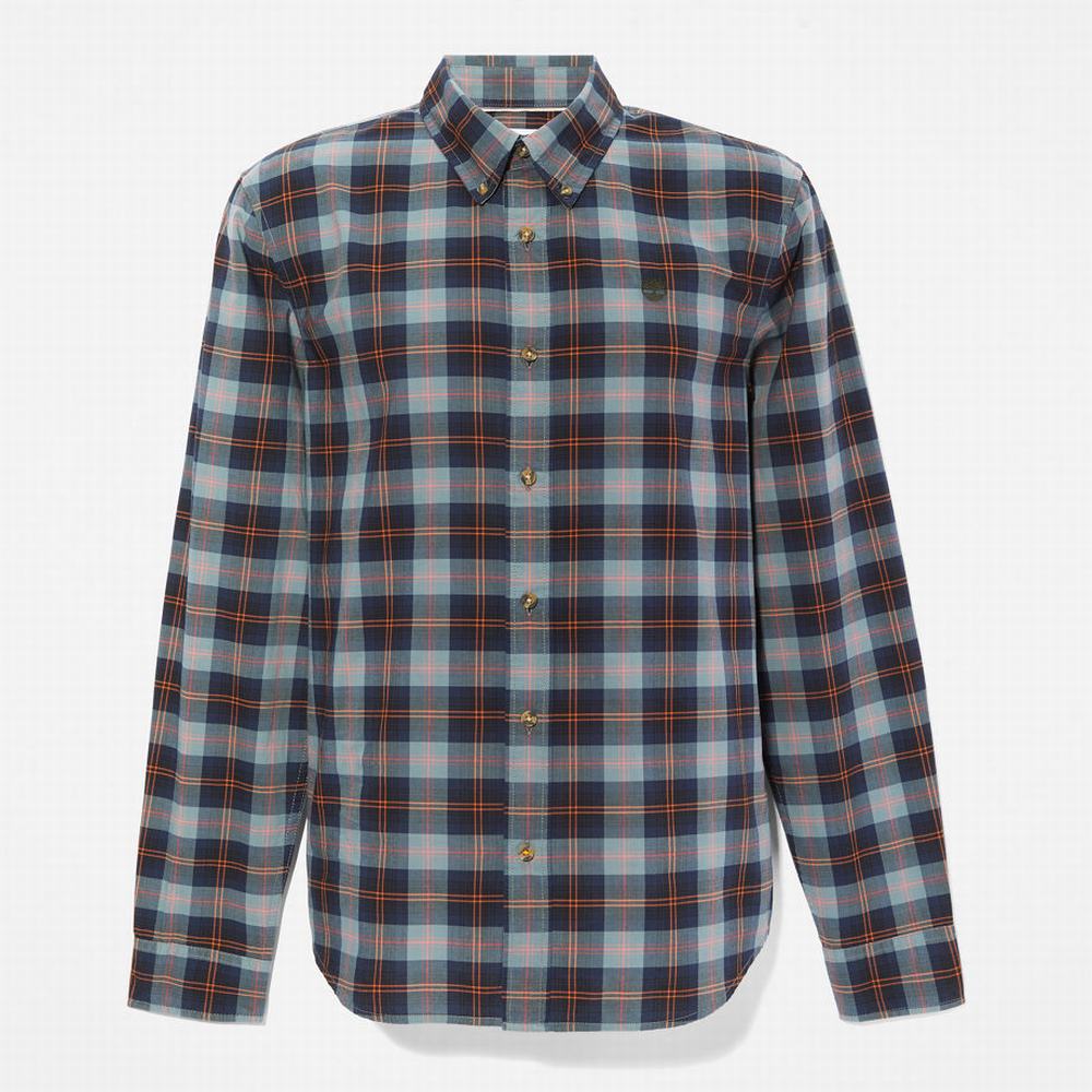 Pánské Košile Timberland Eastham River Stretch Checked Zelene | TI87206-249