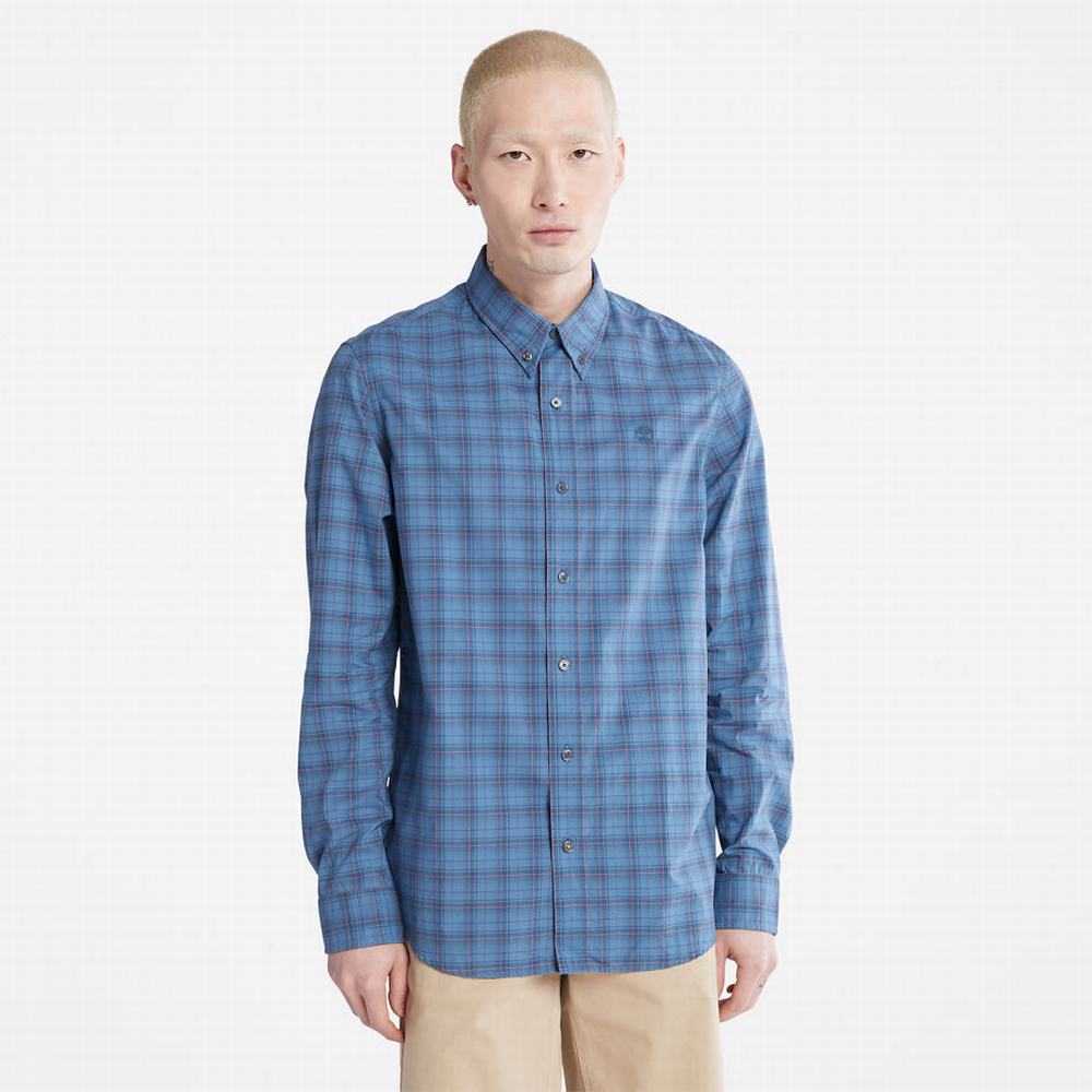 Pánské Košile Timberland Eastham River Stretch Check Blankyt | TI87543-203