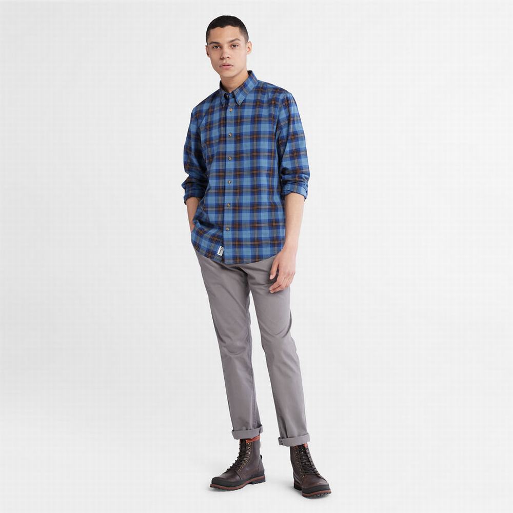 Pánské Košile Timberland Eastham River Stretch Checked Blankyt | TI91265-234