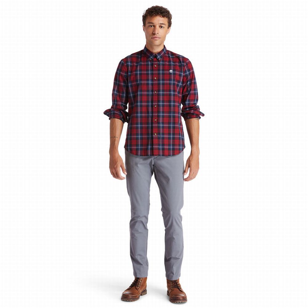 Pánské Košile Timberland Eastham River Tartan Červené | TI08439-261