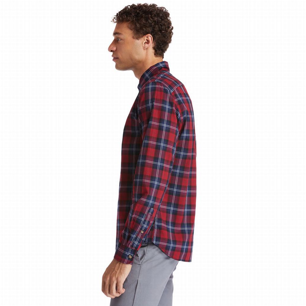 Pánské Košile Timberland Eastham River Tartan Červené | TI08439-261