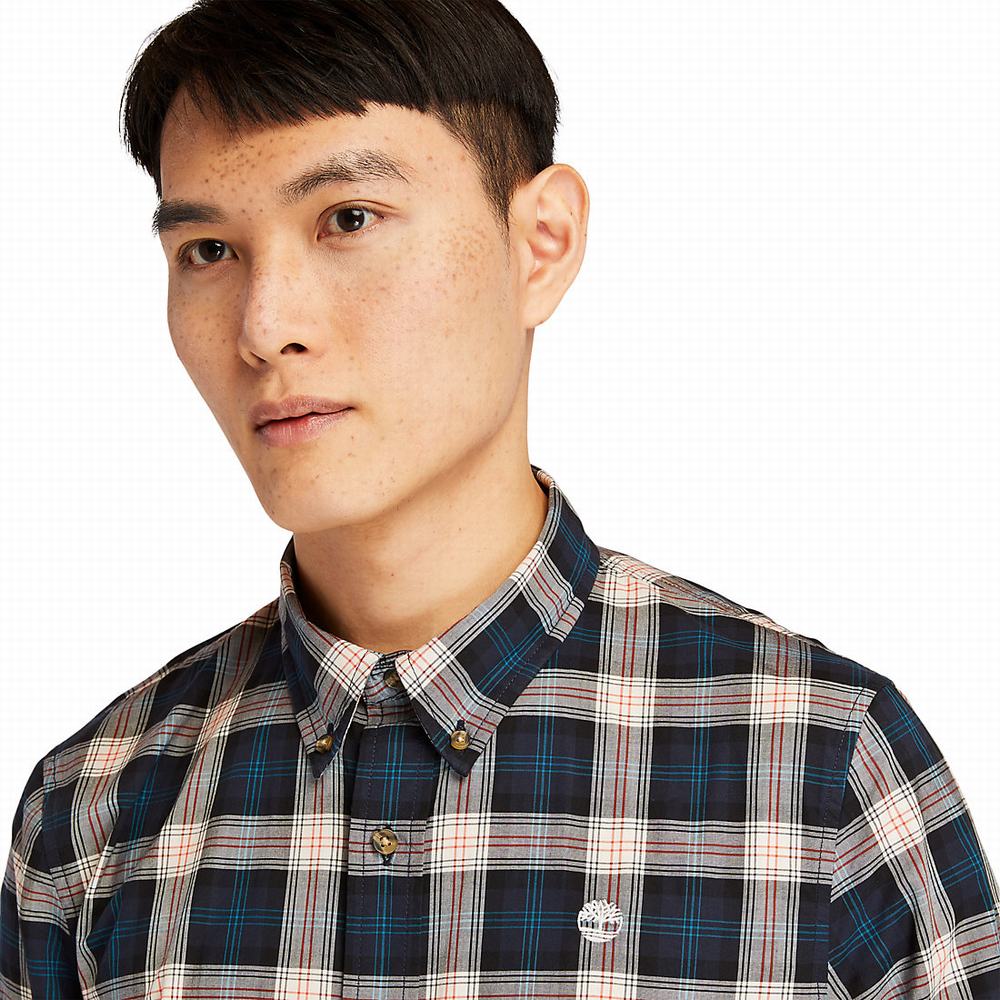 Pánské Košile Timberland Eastham River Tartan Tmavě Blankyt | TI31602-247