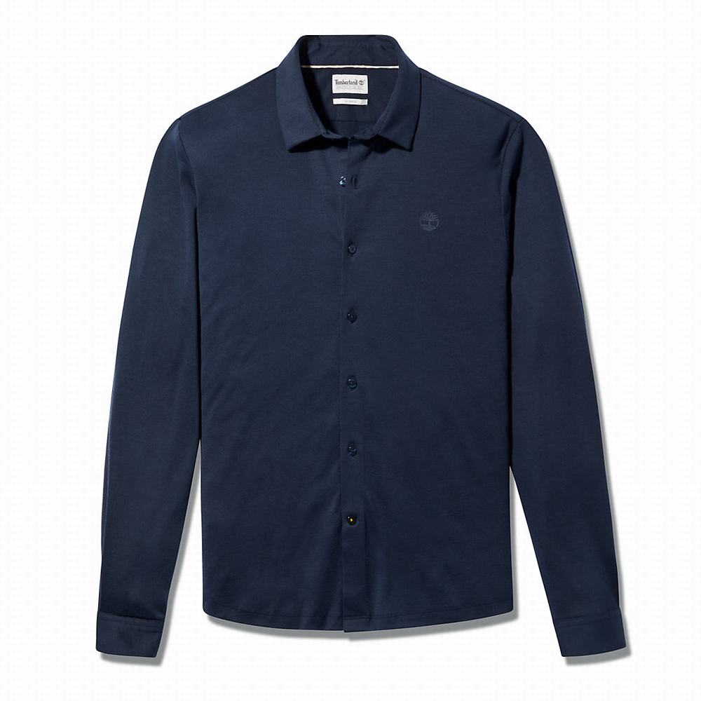 Pánské Košile Timberland Eco-ready Tmavě Blankyt | TI39756-456