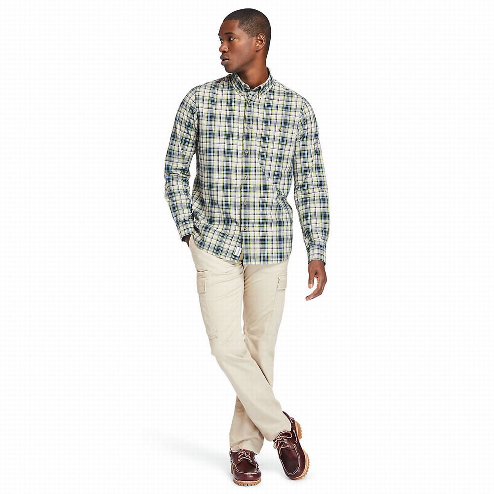 Pánské Košile Timberland Essential Check Béžový | TI46592-234