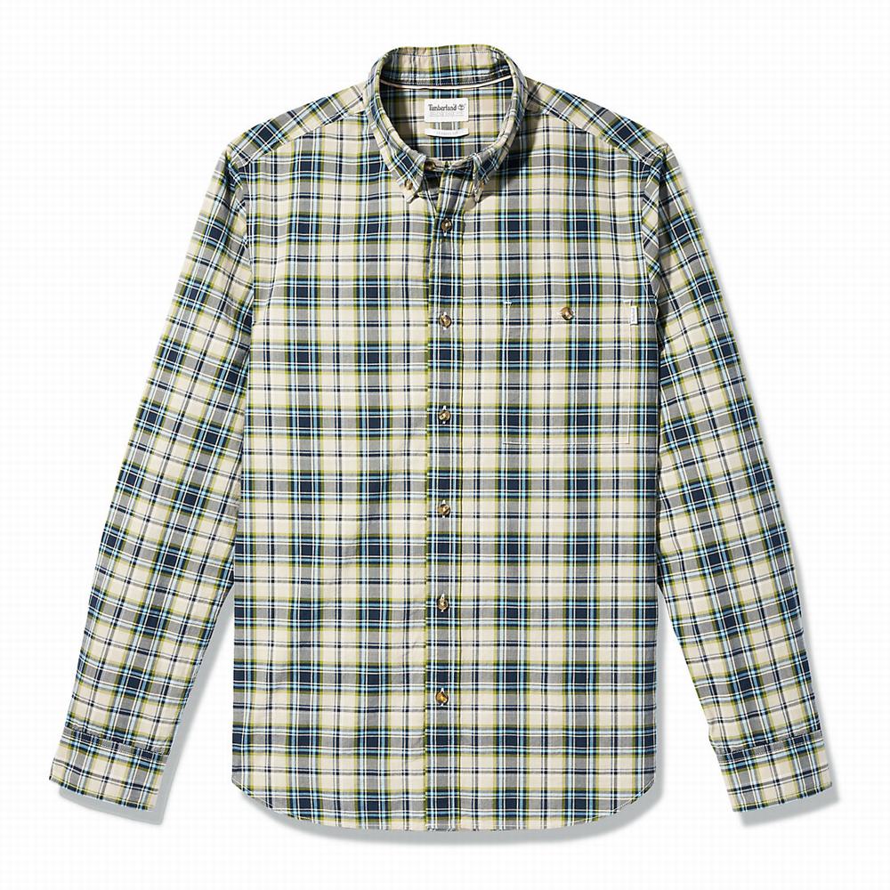 Pánské Košile Timberland Essential Check Béžový | TI46592-234